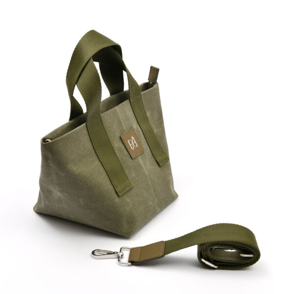 Kadın Çanta Modelleri: Pap Atelier (Japanese Tote) Mumlu %100 Pamuklu Kanvas Günlük omuz ve el çantası (Yeşil)